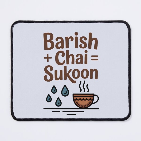 Item preview, Barish + Chai = Sukoon – Cozy Desi Monsoon Vibes Design designed and sold by Swati Art Shop.