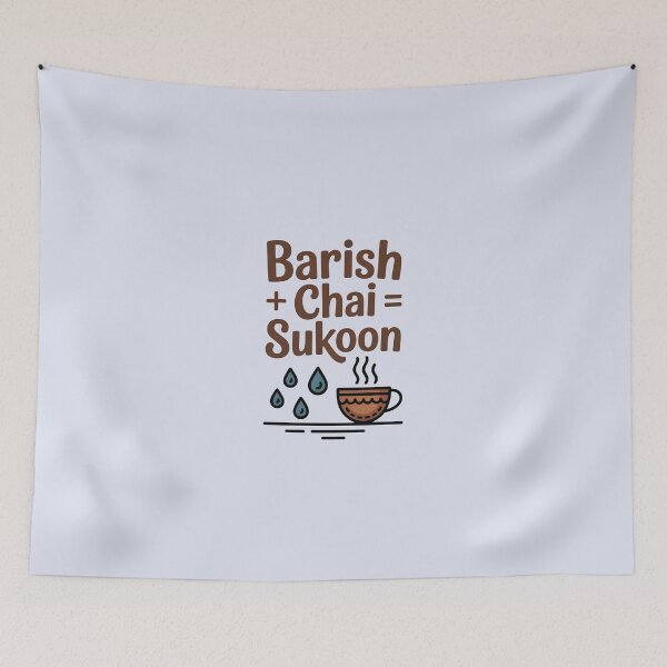 Item preview, Barish + Chai = Sukoon – Cozy Desi Monsoon Vibes Design designed and sold by Swati Art Shop.