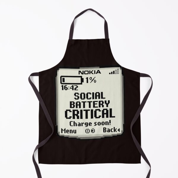 Item preview, Social Battery Critical Funny Introvert Tech Design designed and sold by afarkar.