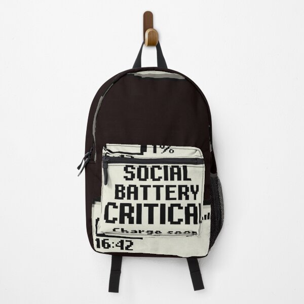 Item preview, Social Battery Critical Funny Introvert Tech Design designed and sold by afarkar.