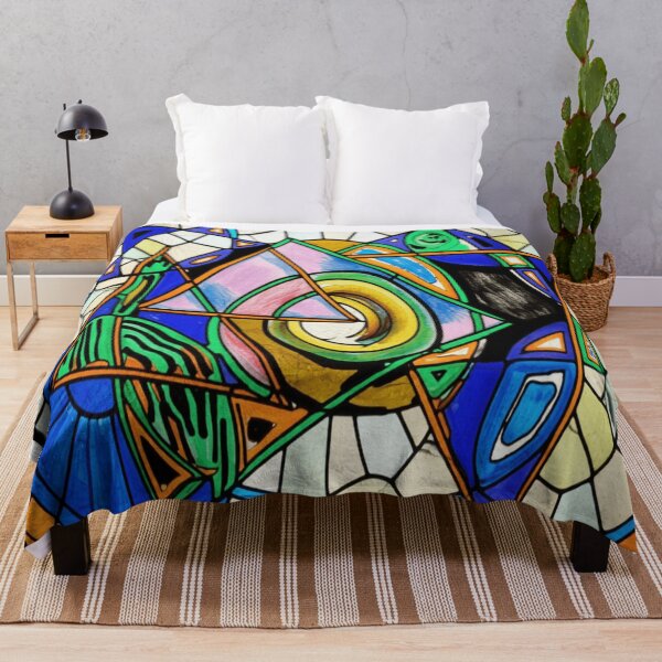 Item preview, quantum shapes stained glass colorful geometric abstract design designed and sold by SmashingDeals.