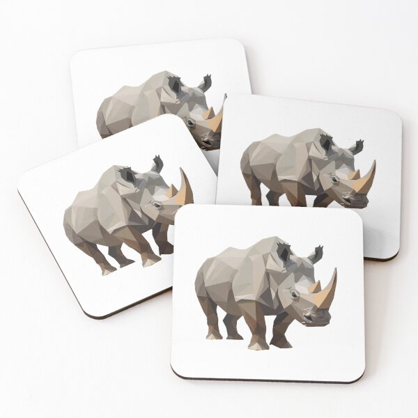 Item preview, Rhino Minimalistic Geometric Art designed and sold by Origaminimal.