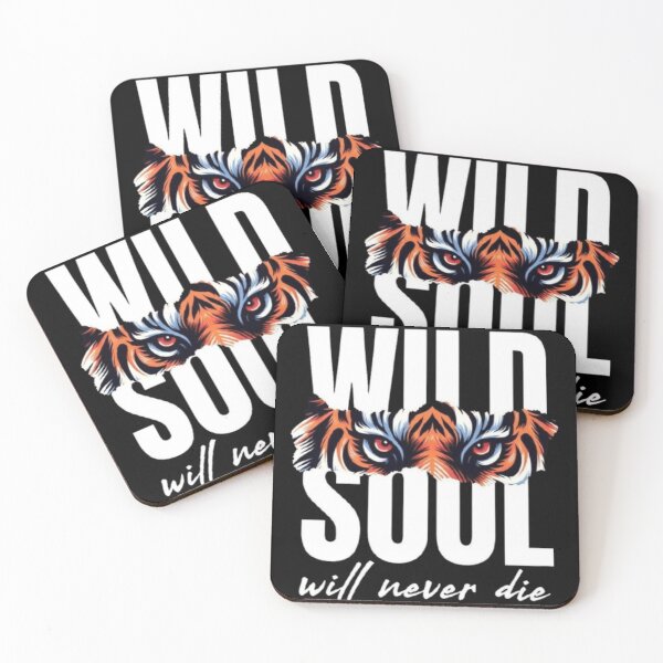 Item preview, Wild Soul Will Never Die – Tiger Spirit Typography Design designed and sold by SharpAura25.