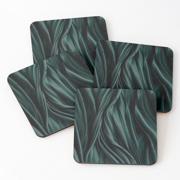 Item preview, Emerald Pleated Satin Fabric Pattern designed and sold by frumixart.