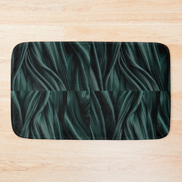 Item preview, Emerald Pleated Satin Fabric Pattern designed and sold by frumixart.