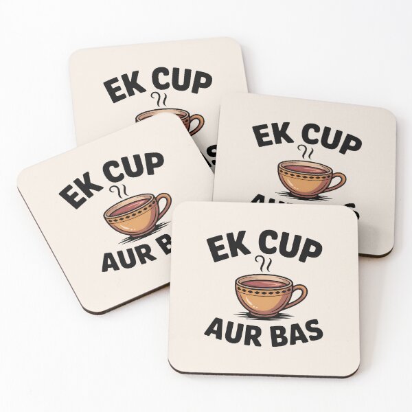 Item preview, Ek Cup Aur Bas – Funny Desi Chai Lover Quote Design designed and sold by Swati Art Shop.