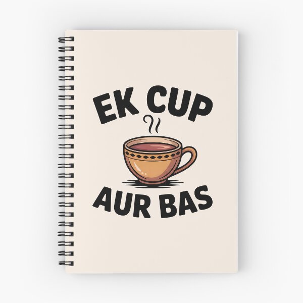 Item preview, Ek Cup Aur Bas – Funny Desi Chai Lover Quote Design designed and sold by Swati Art Shop.