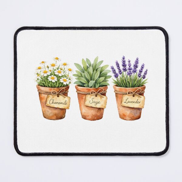 Item preview, Watercolor Herbs in the Pots  designed and sold by silviaol.