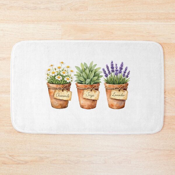 Item preview, Watercolor Herbs in the Pots  designed and sold by silviaol.