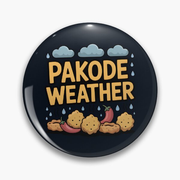 Item preview, Pakode Weather – Funny Desi Monsoon Snack Design designed and sold by Swati Art Shop.