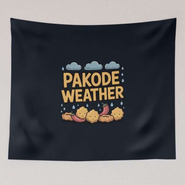 Item preview, Pakode Weather – Funny Desi Monsoon Snack Design designed and sold by Swati Art Shop.