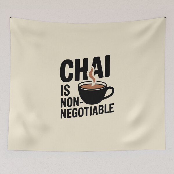 Item preview, Chai Is Non-Negotiable – Funny Desi Tea Lover Design designed and sold by Swati Art Shop.