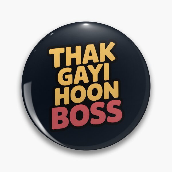 Item preview, Thak Gayi Hoon Boss – Funny Tired Desi Quote Design designed and sold by Swati Art Shop.