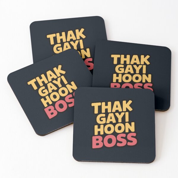 Item preview, Thak Gayi Hoon Boss – Funny Tired Desi Quote Design designed and sold by Swati Art Shop.