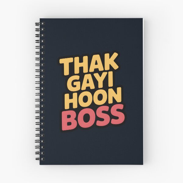 Item preview, Thak Gayi Hoon Boss – Funny Tired Desi Quote Design designed and sold by Swati Art Shop.