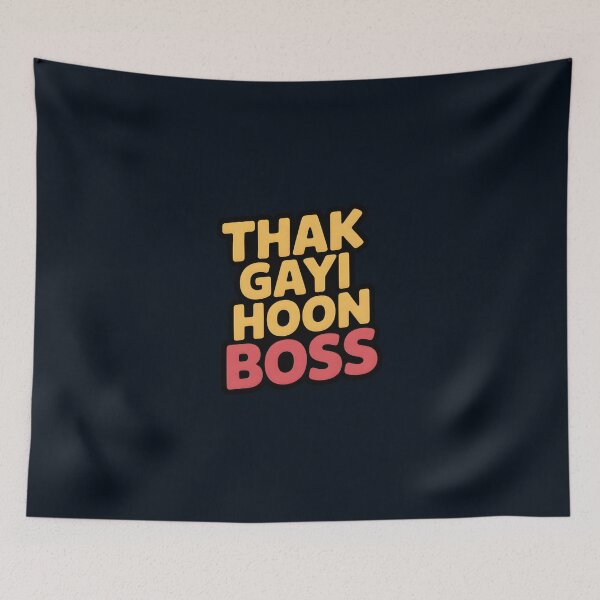 Item preview, Thak Gayi Hoon Boss – Funny Tired Desi Quote Design designed and sold by Swati Art Shop.