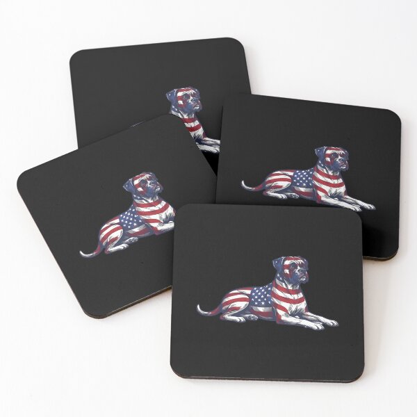 Item preview, Relaxed Boxer Dog USA Flag Patriotic Art designed and sold by JessArty ⭐⭐⭐⭐⭐.