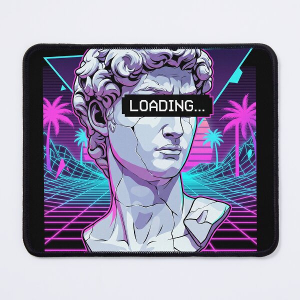 Item preview, Vaporwave David Statue Loading Error Retro 80s Aesthetics designed and sold by RetroRewind Studio.