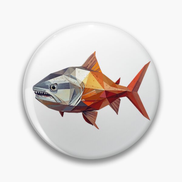 Item preview, Piranha Minimalistic Geometric Art designed and sold by Origaminimal.