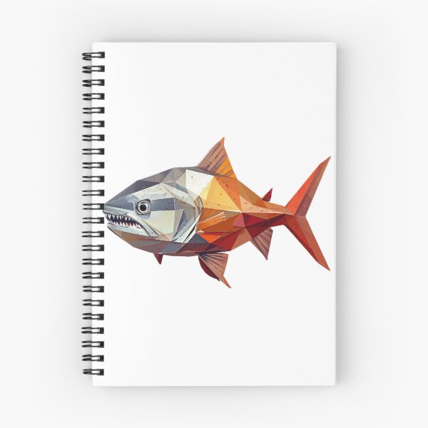 Item preview, Piranha Minimalistic Geometric Art designed and sold by Origaminimal.