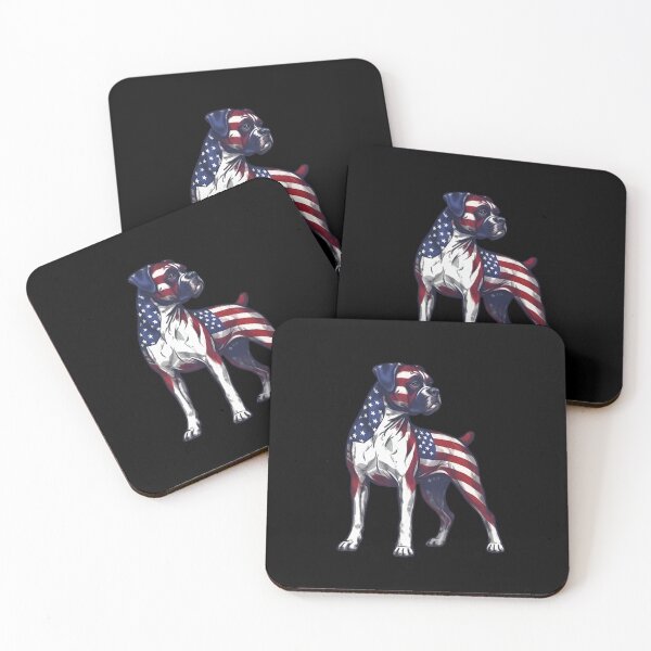 Item preview, Standing Boxer Dog American Flag Design designed and sold by JessArty ⭐⭐⭐⭐⭐.
