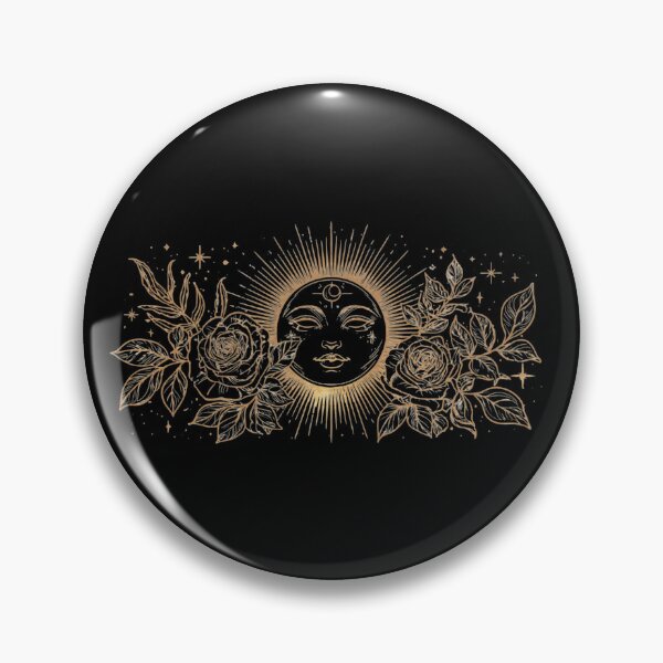 Item preview, Mystical Celestial Sun Face with Vintage Roses designed and sold by MoonSoul Studio.