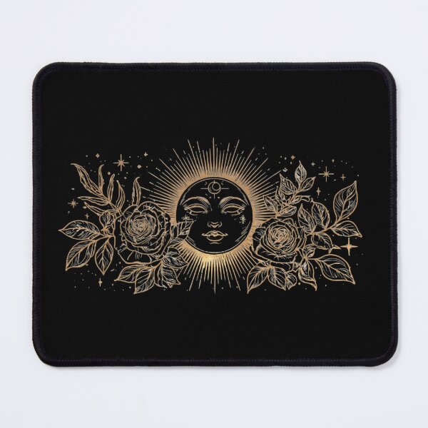 Item preview, Mystical Celestial Sun Face with Vintage Roses designed and sold by MoonSoul Studio.