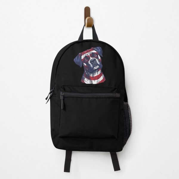 Item preview, Patriotic Boxer Dog Portrait USA Flag Art designed and sold by JessArty ⭐⭐⭐⭐⭐.