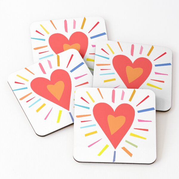 Item preview,     Colorful Heart Burst Abstract Art designed and sold by kdunawaydesign.