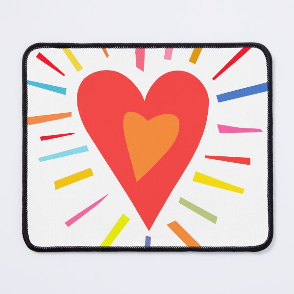 Item preview, Colorful Heart Burst Abstract Art designed and sold by kdunawaydesign.
