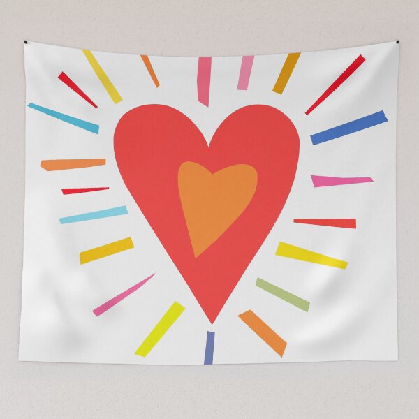 Item preview,     Colorful Heart Burst Abstract Art designed and sold by kdunawaydesign.
