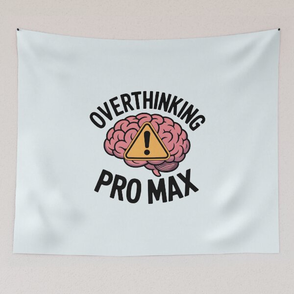 Item preview, Overthinking Pro Max – Funny Desi Overthinker Design designed and sold by Swati Art Shop.