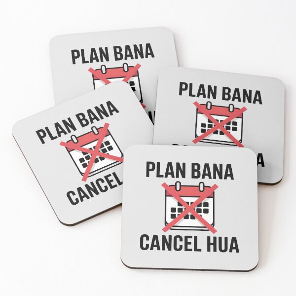 Item preview, Plan Bana Cancel Hua – Funny Introvert Desi Quote Design designed and sold by Swati Art Shop.