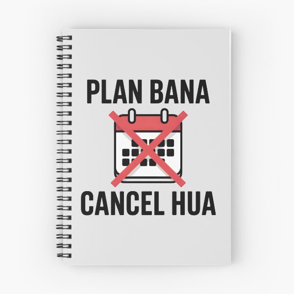 Item preview, Plan Bana Cancel Hua – Funny Introvert Desi Quote Design designed and sold by Swati Art Shop.
