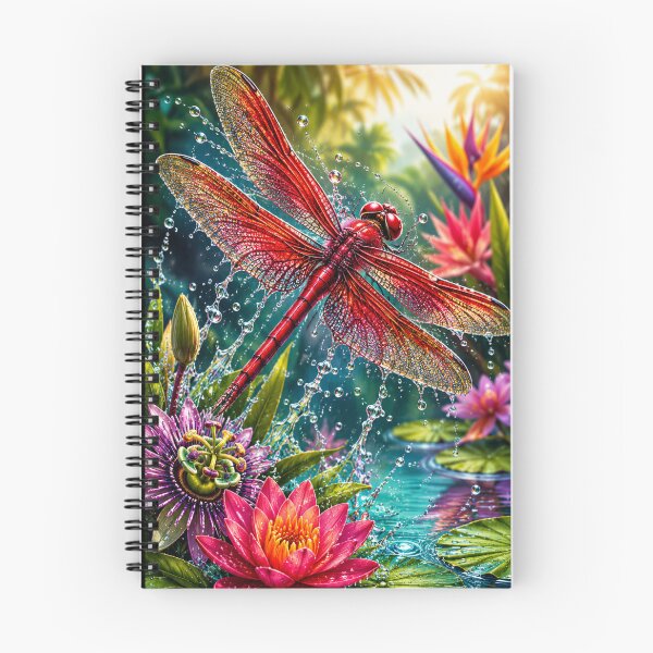 Item preview, Scarlet Dragonfly Tropical Water Garden designed and sold by CreationbyVona.