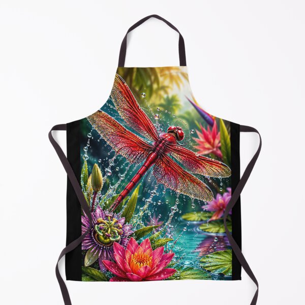 Item preview, Scarlet Dragonfly Tropical Water Garden designed and sold by CreationbyVona.