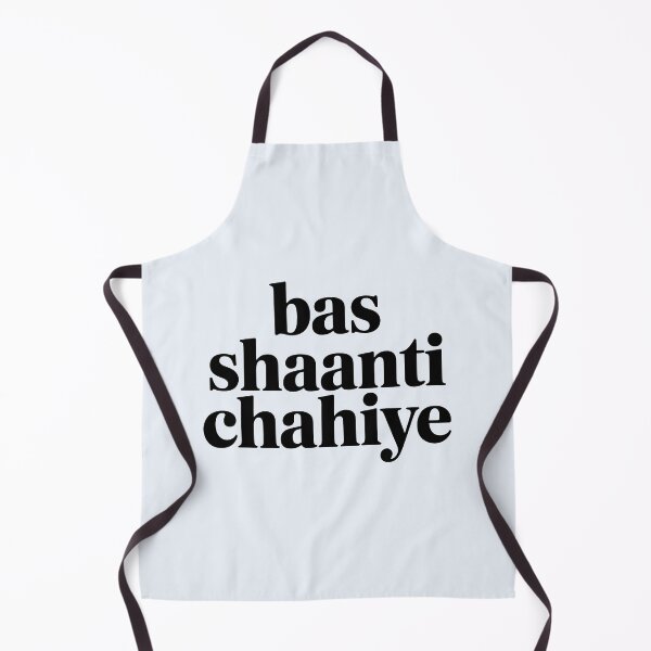 Item preview, Bas Shaanti Chahiye – Calm Desi Typography Quote Design designed and sold by Swati Art Shop.