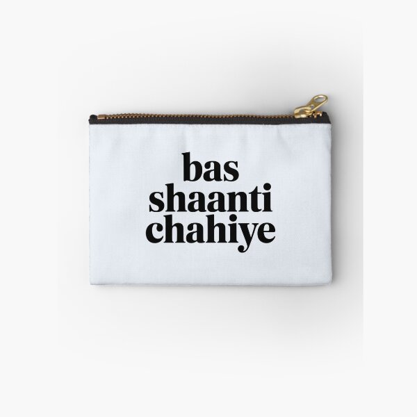 Item preview, Bas Shaanti Chahiye – Calm Desi Typography Quote Design designed and sold by Swati Art Shop.