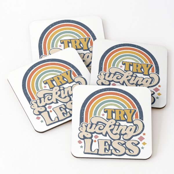 Item preview, Retro 70s Rainbow Try Sucking Less Funny Sarcastic designed and sold by rediscoveredapp.