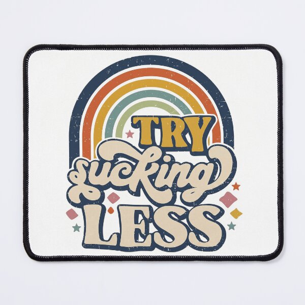 Item preview, Retro 70s Rainbow Try Sucking Less Funny Sarcastic designed and sold by rediscoveredapp.