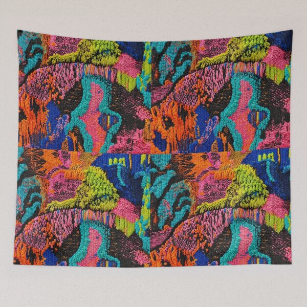 Item preview, Electric Colorful Jacquard Textile Pattern designed and sold by frumixart.