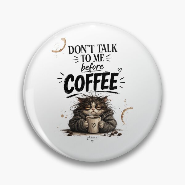 Item preview, Don't Talk To Me Before Coffee Funny Grumpy Cat Quote designed and sold by VeloraCrafts.