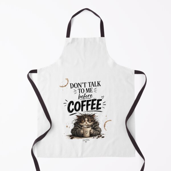 Item preview, Don't Talk To Me Before Coffee Funny Grumpy Cat Quote designed and sold by VeloraCrafts.