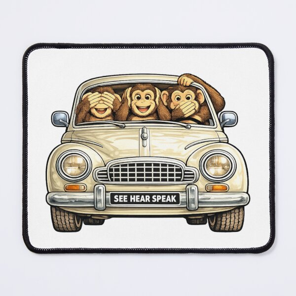 Item preview, Three Wise Monkeys in a car designed and sold by JamesDunican.