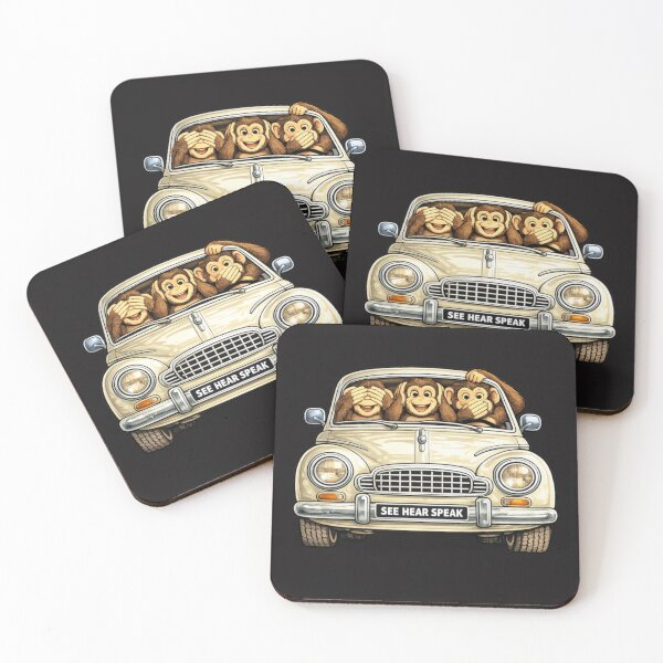Item preview, Three Wise Monkeys in a car designed and sold by JamesDunican.