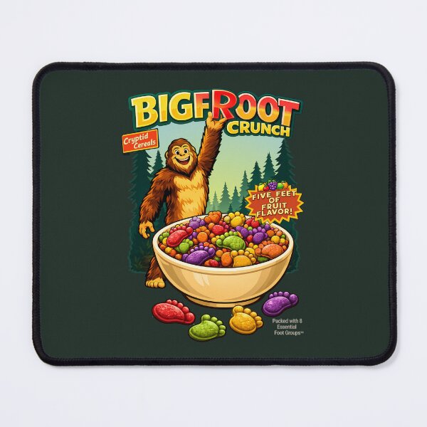 Item preview, Cryptid Cereals: Bigfroot Crunch designed and sold by FoxBaine Designs.