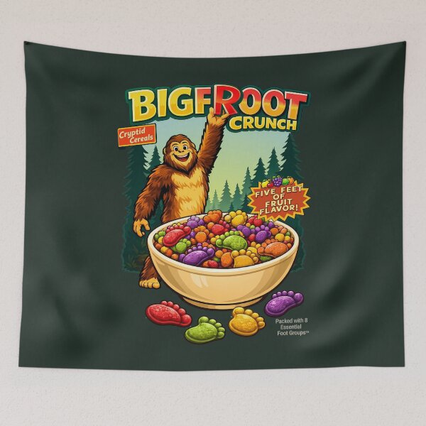 Item preview, Cryptid Cereals: Bigfroot Crunch designed and sold by FoxBaine Designs.