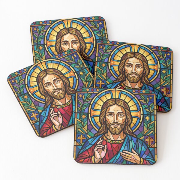 Item preview, Jesus Stained Glass Window designed and sold by LibertyForge-Co.