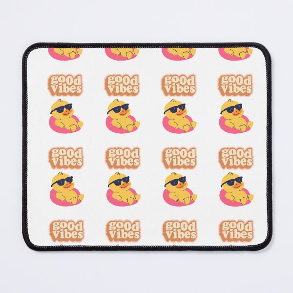 Item preview, Cute Summer Duck with Good Vibes designed and sold by INK-ORA.