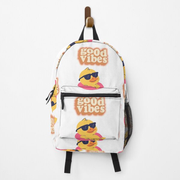 Item preview, Cute Summer Duck with Good Vibes designed and sold by INK-ORA.